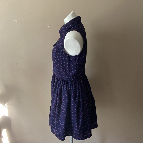 Delia’s Navy Blue Sleeveless Heart Mini Dress - Picture 3 of 5